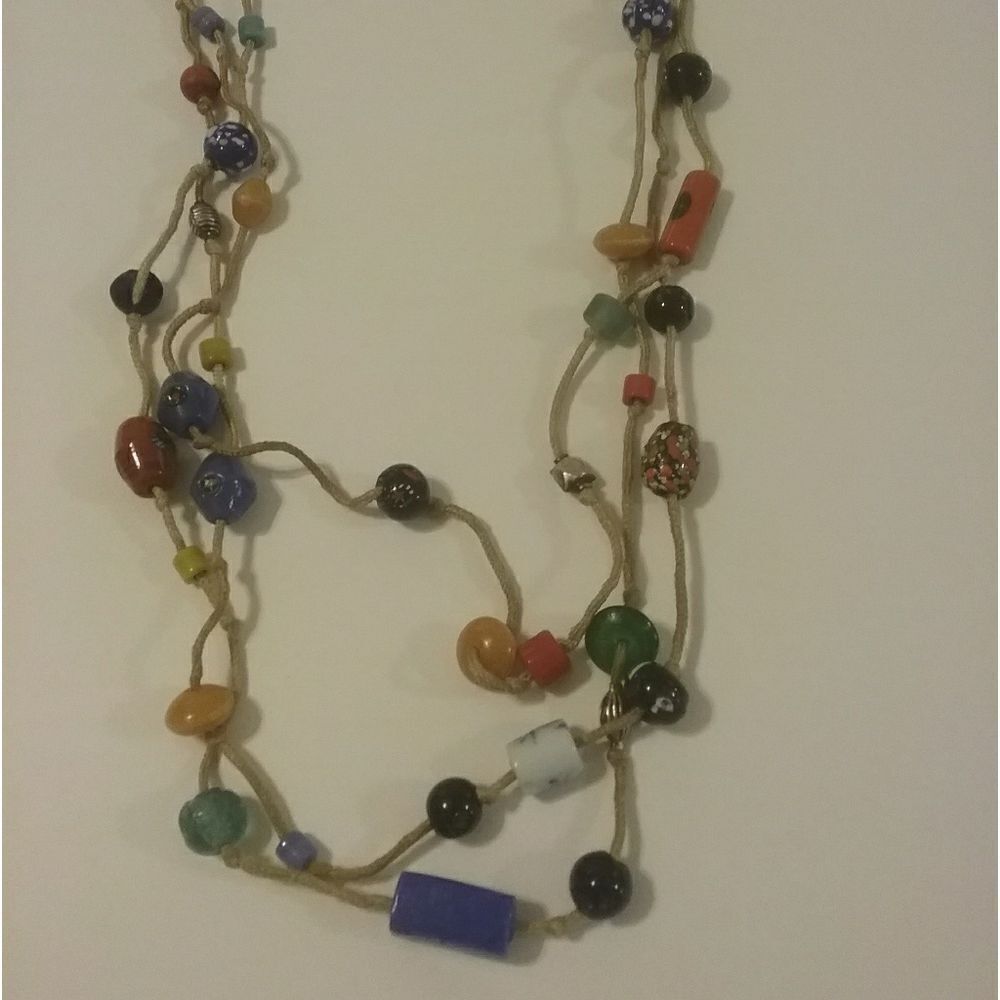 BOHO MULTISTRAND BEADED NECKLACE.‎
